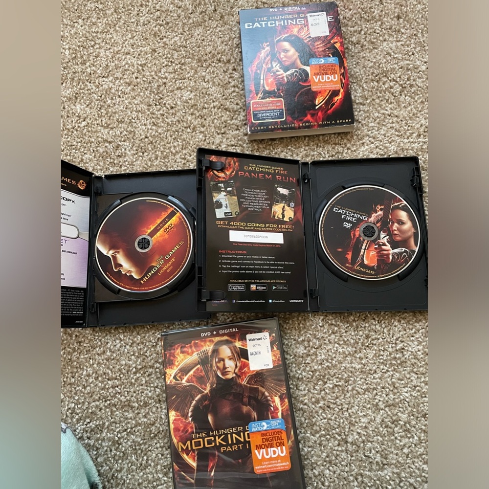 3 set of The Hunger Games movies